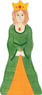 Produktbild von Holztiger Holz Spielfigur Königin grün Prinzessin Spielzeug