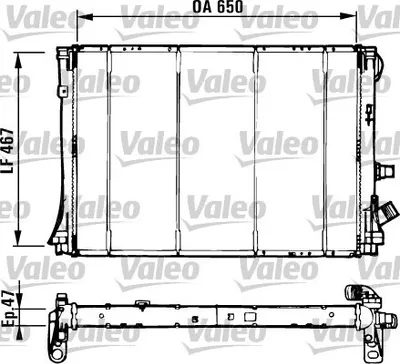 Produktbild von VALEO 731529 Kühler Wasserkühler Motorkühler für RENAULT ESPACE III (JE0) LAGUNA I (B56, 556) LAGUNA I Grandtour (K56)