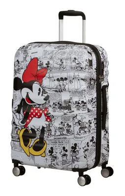 Produktbild von American Tourister Wavebreaker Disney Spinner 67 cm mit TSA-Zahlenschloss Minnie Comics White