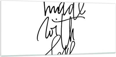 Produktbild von Bilder auf glas - Einteilig - Erstellt mit Liebe - 120x50cm - Glasbilder - Wandbilder - Bilder - zum Aufhängen bereit - Wanddekoration aus Glas - Glas Bilder - Wandbild auf Glas - GAB120x50-4499