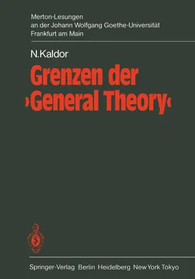 Produktbild von Grenzen der 'General Theory'