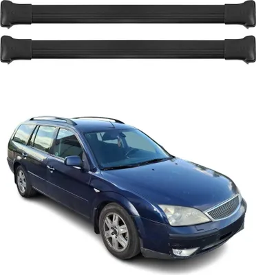 Produktbild von Dachträger Grundtäger für Ford Mondeo Kombi 2000-2007 75kg Alu Schwarz 2 tlg