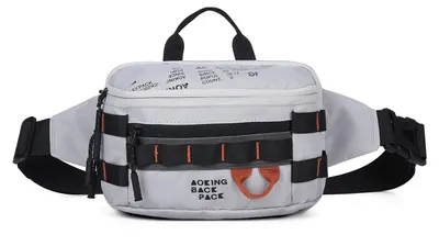 Immagine prodotto di Borsa a tracolla unisex Aoking, nera, con tracolla regolabile e tasche con zip