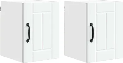Immagine prodotto di vidaXL Mobiletto da parete LUCCA, 2 pezzi, bianco, legno composito
