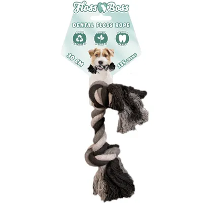 Image de Floss Boss Dental Rope Corde en coton avec 2 nœuds - 30 cm