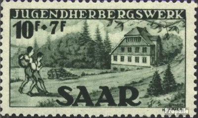 Produktbild von Briefmarken Saarland 1949 Mi 263 mit Falz Jugendherbergwerk