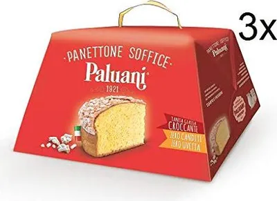 Produktbild von 3x Paluani Panettone Soffice Knusprige Mandelglasur und Zuckerkörnchen 700g