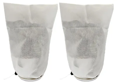 Produktbild von Winterschutz für Kübelpflanzen, 2 Stück, Pflanzenschutzsack, Frostschutz, Kälteschutz, 30 x 40 cm, Pflanzenschutzhaube aus Vliesstoff, reißfest, wiederverwendbar mit Zugband