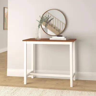 Produktbild von Bartisch – Barhocker-Tisch – Bartresen – Wandtisch – Konsole – Tischplatte aus MDF – Massivholzfüße
