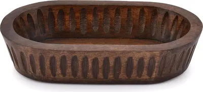 Productafbeelding van Famanu decoratieve schaal van mangohout - Handgemaakt en duurzaam - 25,4 x 15,24 x 5,08 cm