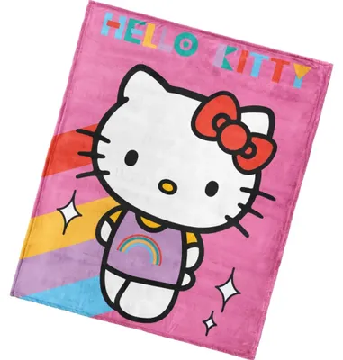 Obrázek produktu pro Dětská deka Hello Kitty Rainbow 130x160 cm