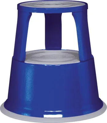 Zdjęcie produktu dla Werner Dorsch WEDO Kickstool - Klappleiter - pulverbeschichtetes Metall - Blau, RAL 5002 (212 103)