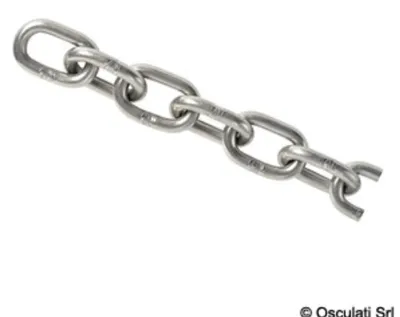 Immagine prodotto di Catena a maglie corte, acciaio VA 3 mm x 50 m, 1 metro