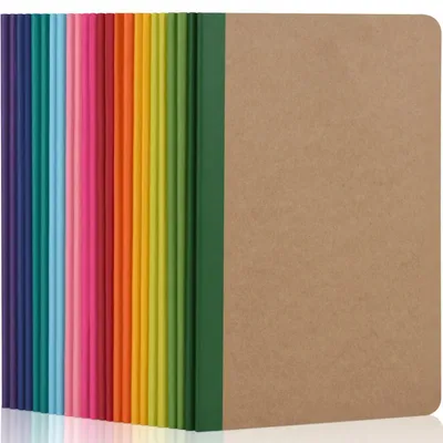 Obrázok produktu pre Zošit A5, linkovaný, 24 kusov, 12 farieb, papier 80 g/m², lepený
