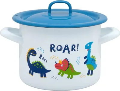 Obrázek produktu pro Hrnec 1,5 l s víkem Dino Metalac smaltovaný/14 cm/1,5 l
