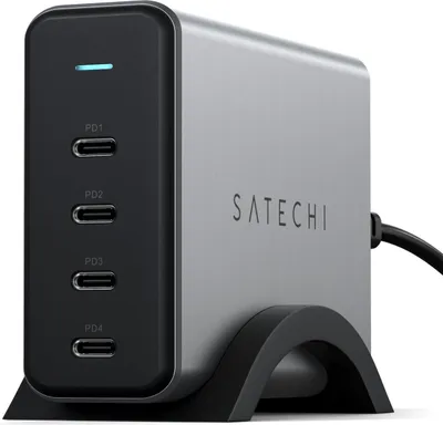 Produktbild von Satechi 165W 4portová nabíječka PD GaN USB-C - vesmírně šedá