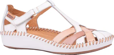 Produktbild von Pikolinos Damen Sandale Leder T-Steg Keilabsatz bequem P. Vallarta 655-0732C5, Größe:42 EU, Farbe:Weiß