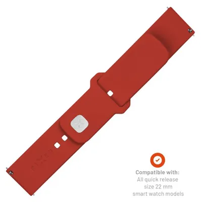 Zdjęcie produktu dla FIXED Fixed | Sporty Strap Set with Quick Release 22mm for Smartwatch | 160-235 mm | Red | Silicone