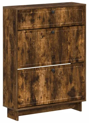 Productafbeelding van Schoenenkast EDE, 78 x 24 x 103 cm, materiaal: houtvezel, kleur: gerookt eiken