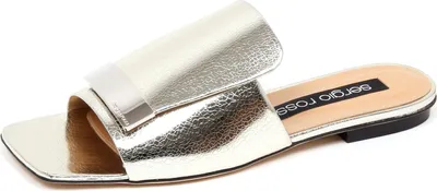 Produktbild von F0958 sandalo donna silber SERGIO ROSSI scarpe geknackt Effekt Schuh Frau