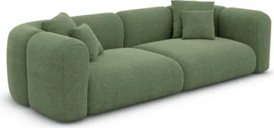 Produktbild von Strukturstoff 3-Sitzer Couch Belio Grün