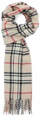 Produktbild von Lancerto M.321 Damen Schal Beige Kariert mit Wolle