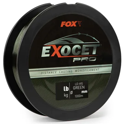 Produktbild von Fox Exocet Pro Monofilament Low Vis Green - 1000m Karpfenschnur, Durchmesser/Tragkraft:0.331mm / 16lbs / 7.27kg