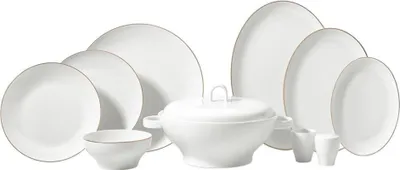 Produktbild von Korkmaz Lena Collection 60-teiliges goldenes Tafelservice A8337