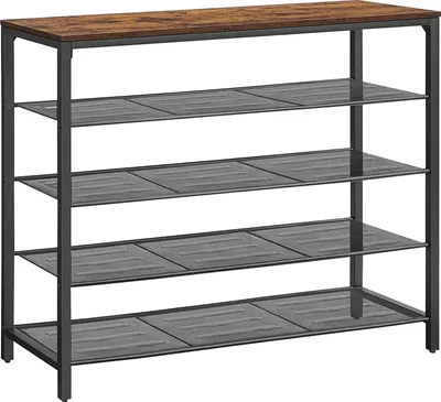 Produktbild von VASAGLE Schuhregal 4 Ablagen Schuhschrank  Schuhablage 120x30x92,5cm vintage