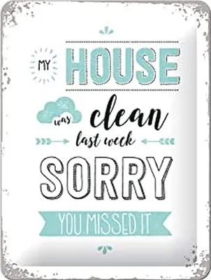 Produktbild von Nostalgic-Art - Blechschild 15x20 cm - My House was clean