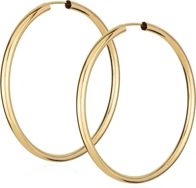 Produktbild von Paar 333 Gelbgold Creolen Ohrringen Ohrschmuck Rund Goldohrringe 50mm 9018