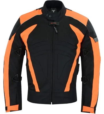 Produktbild von BULLDT Motorradjacke kurze Jacke Schwarz Grün Orange GW322J, Farbe:Orange, Größe:54/XL