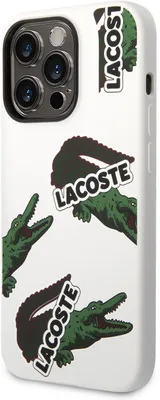 Produktbild von Lacoste Back cover - iPhone 14 Pro - Wit - Schokbestendig - Verhoogde Randen