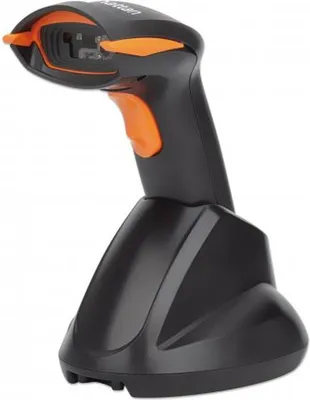 Produktbild von Manhattan Wireless 2D Barcodescanner, 250 mm Scanreichweite, USB-Anschluss, kabellose Reichweite bis zu 80 m, Schutzklasse IP42, Tragbares Barcodelesegerät, 1D/2D, CCD, Codabar, Code 11, Code 128, Code 39, Code 93, EAN-13, EAN-8, GS1 DataBar Expanded, GS1 DataBar..., Aztec Code, Datenmatrix, Han Xin, Micro QR Code, MicroPDF417, PDF417, QR Code, 1280 x 800 Pixel
