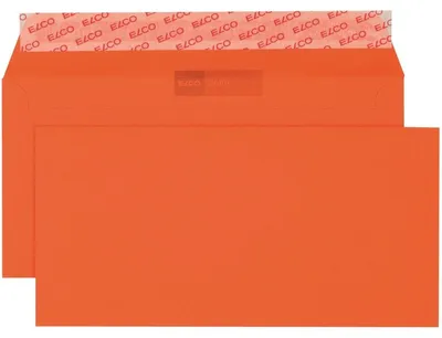 Produktbild von ELCO DIN C5/6, ohne Fenster, haftklebend, orange,100g/qm,229 x 114 mm, 250 Stück
