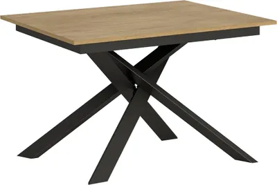 Zdjęcie produktu dla ITAMOBY - Stół rozkładany 120/180x90 cm Ganty dąb naturalny - obrzeże tego samego koloru rama i nogi antracytowe