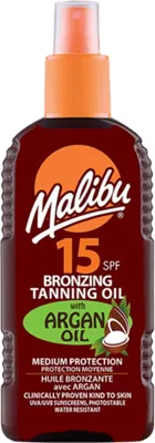 Zdjęcie produktu dla Malibu Bronzing Olejek Brązujący Z Olejkiem Arganowym SPF15 200ml