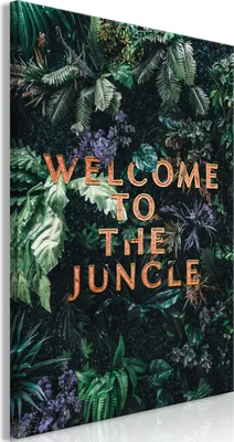 Produktbild von Italienischer Leinwand Leinwandbild - Welcome to the Junge (1 Part) Vertical 60x90 cm Text m-C-0420-b-a