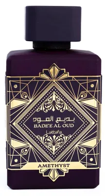 Productafbeelding van Lattafa Badee Al Oud – Oud Amethist, uniseks, 100 ml, navulbare fles, parfumolie, bergamot, roze peper, jasmijn, roos