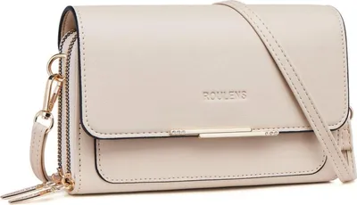 Obrázek produktu pro Dámy Roulens malý mobilní telefon ramenní taškaPolyuretankůže Crossbody ramenní taška Az-béžová