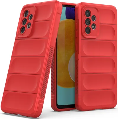 Image de Galaxy A52 Cover, Soft TPU Silicone antichoc anti-dérapant Housse de protection pour Samsung Galaxy A52S 5G /A52 5G / A52 4G Rouge