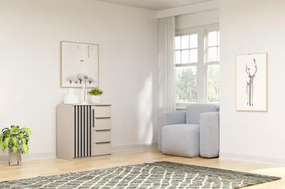 Obrázek produktu pro Kombinovaná komoda CAGNA 1 - kašmír / černá