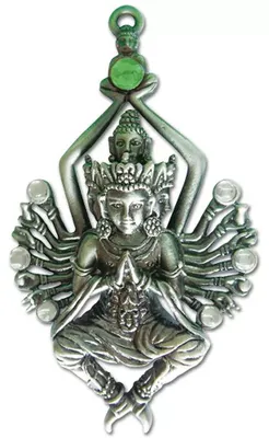 Produktbild von Gesegnete Umarmung Anhänger Schmuck Avolokiteshvara Buddha 45x25mm