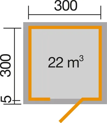 Produktbild von WEKA 413.3030.66000 Gartenhaus/Blockbohlenhaus AVELLINO 1 /Einzeltür ; Größe: 2 ; Farbgebung: Anthrazit ; Wandstärke: 45 mm ; Maße (LxBxH): 305 cm x 300 cm x 244 cm ; Seitenwandhöhe: 239 cm