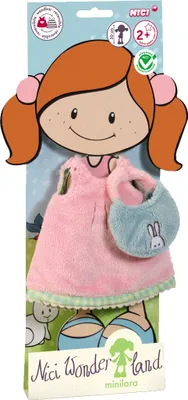 Produktbild von Nici Kleid kurz mit Handtasche für 30cm Puppe Plüsch 35504