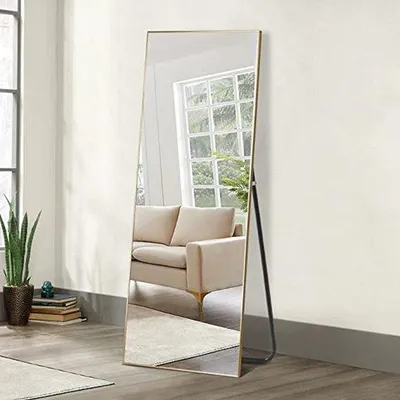 Zdjęcie produktu dla Duże lustra stojące, 140 x 40 cm, z lustrzanym wykończeniem, do sypialni lub salonu