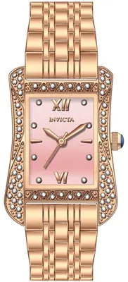 Produktbild von Invicta Wildflower 69284 Damenarmbanduhr - Quarzwerk - Edelstahl mit Pinkem Zifferblatt - 26 mm