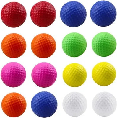 Productafbeelding van Golfballen Oefenballen - Trainingsballen Mini-golfballen - Golfvaardigheden Verbeteren - Niet-giftig Polyurethanschuim - 41 mm diameter - 7 Kleuren