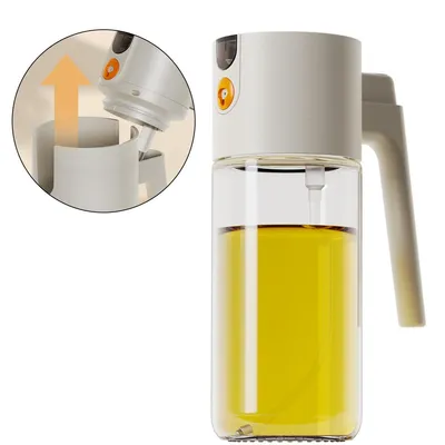 Produktbild von Olivenöl-Sprühflasche 2-in-1 – Glas-Sprühflasche für Küche, 600 ml Speiseöl-Sprüher, Lebensmittelqualität mit Tipper für Kochspray