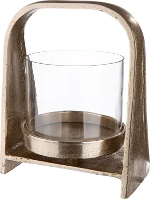 Image de Casablanca Windlicht, "Nostro", Aluminium, champagnerfarben, , B. 11 cm, H. 22 cm 60150